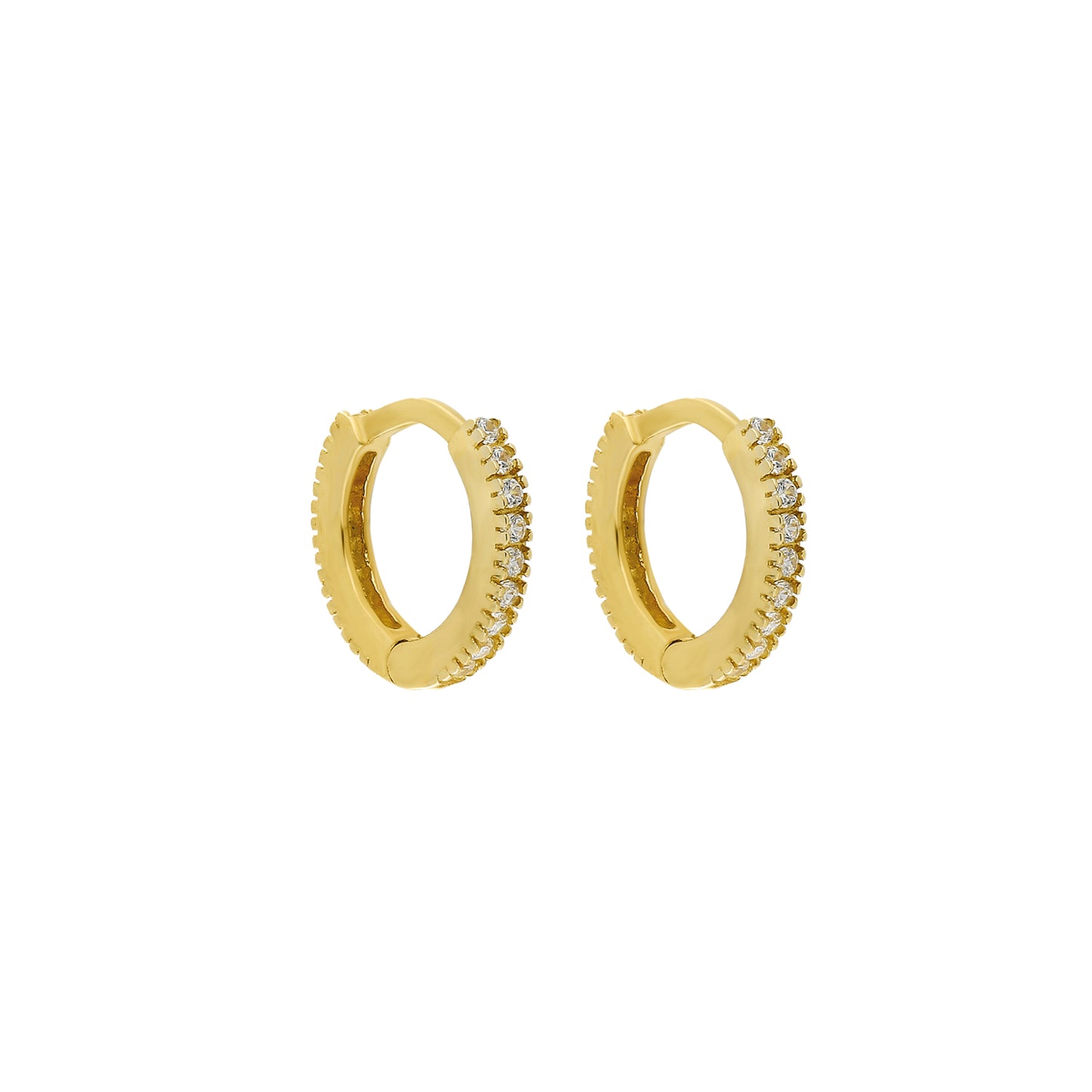 Clear Gemstone Hoop Earring S