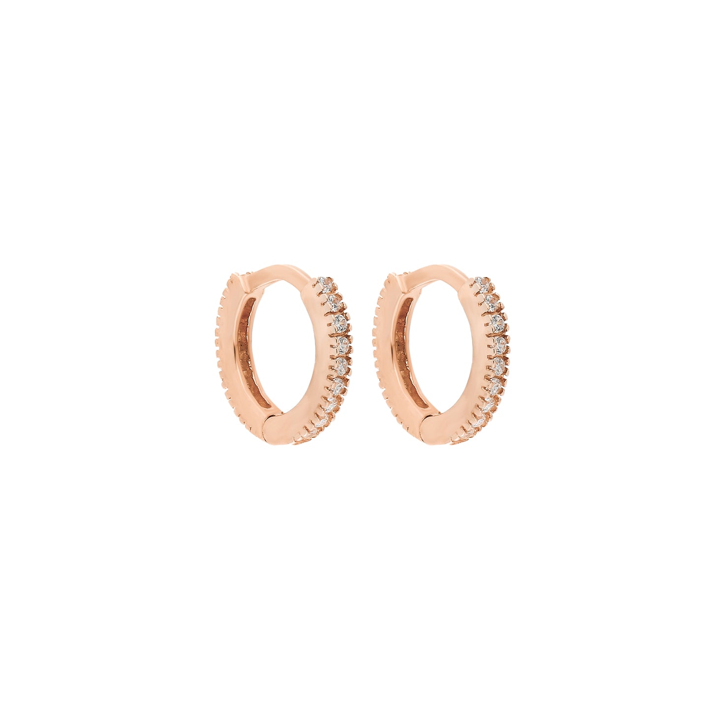 Clear Gemstone Hoop Earring S