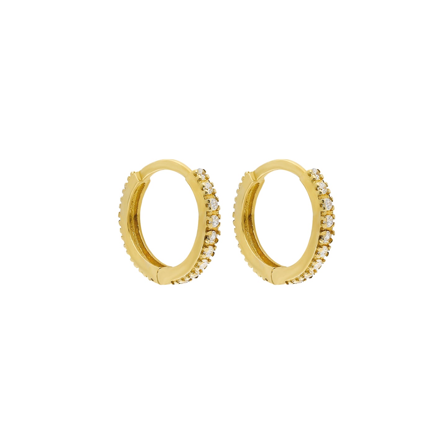 Clear Gemstone Hoop Earring M