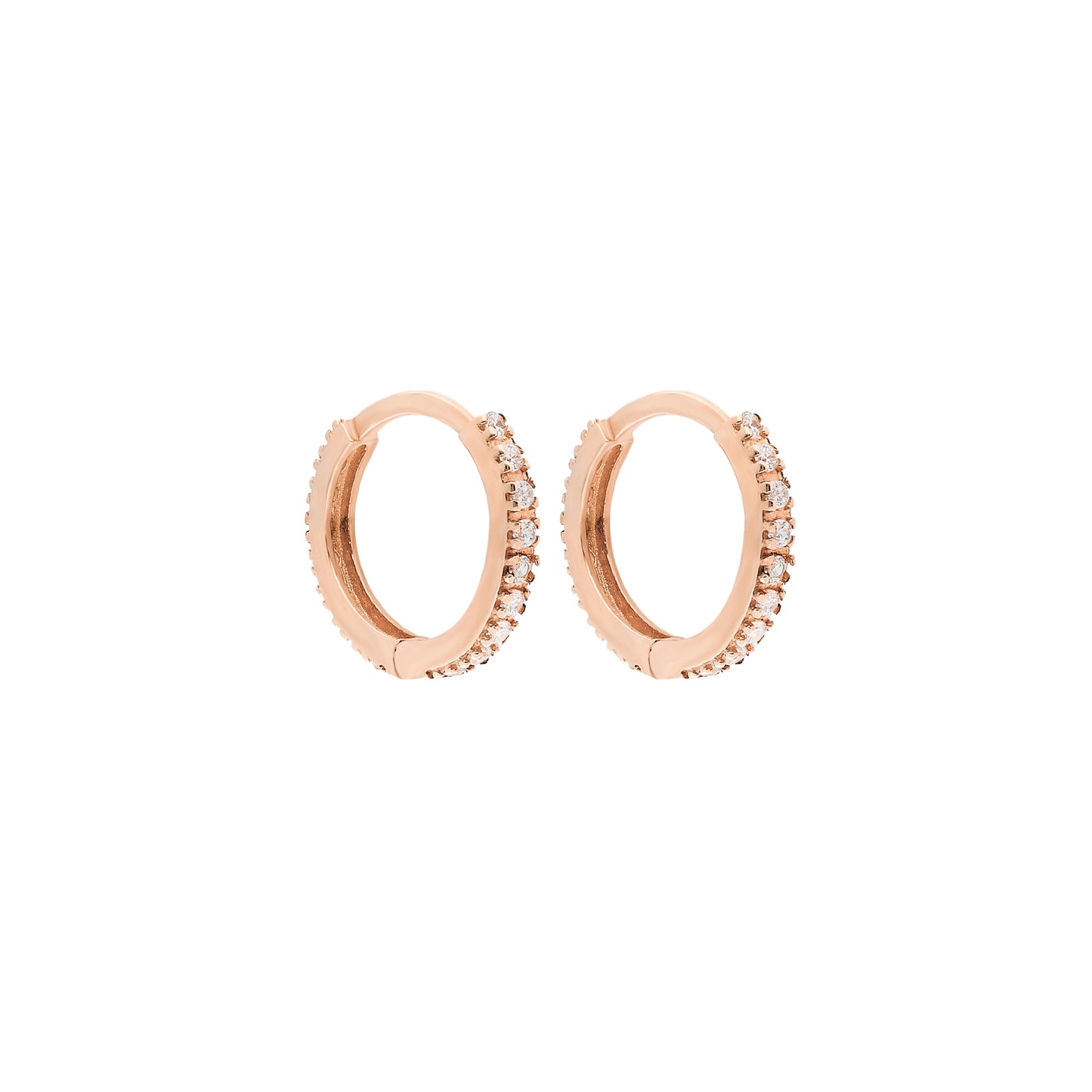 Clear Gemstone Hoop Earring M