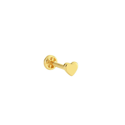 Dora Gold Heart Bar Piercing