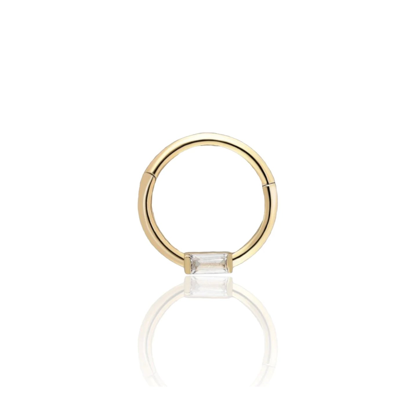 Baguette Hoop Gold Piercing