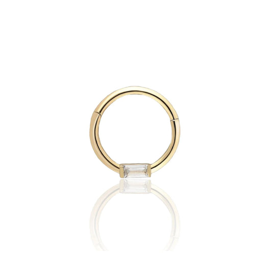Baguette Hoop Gold Piercing