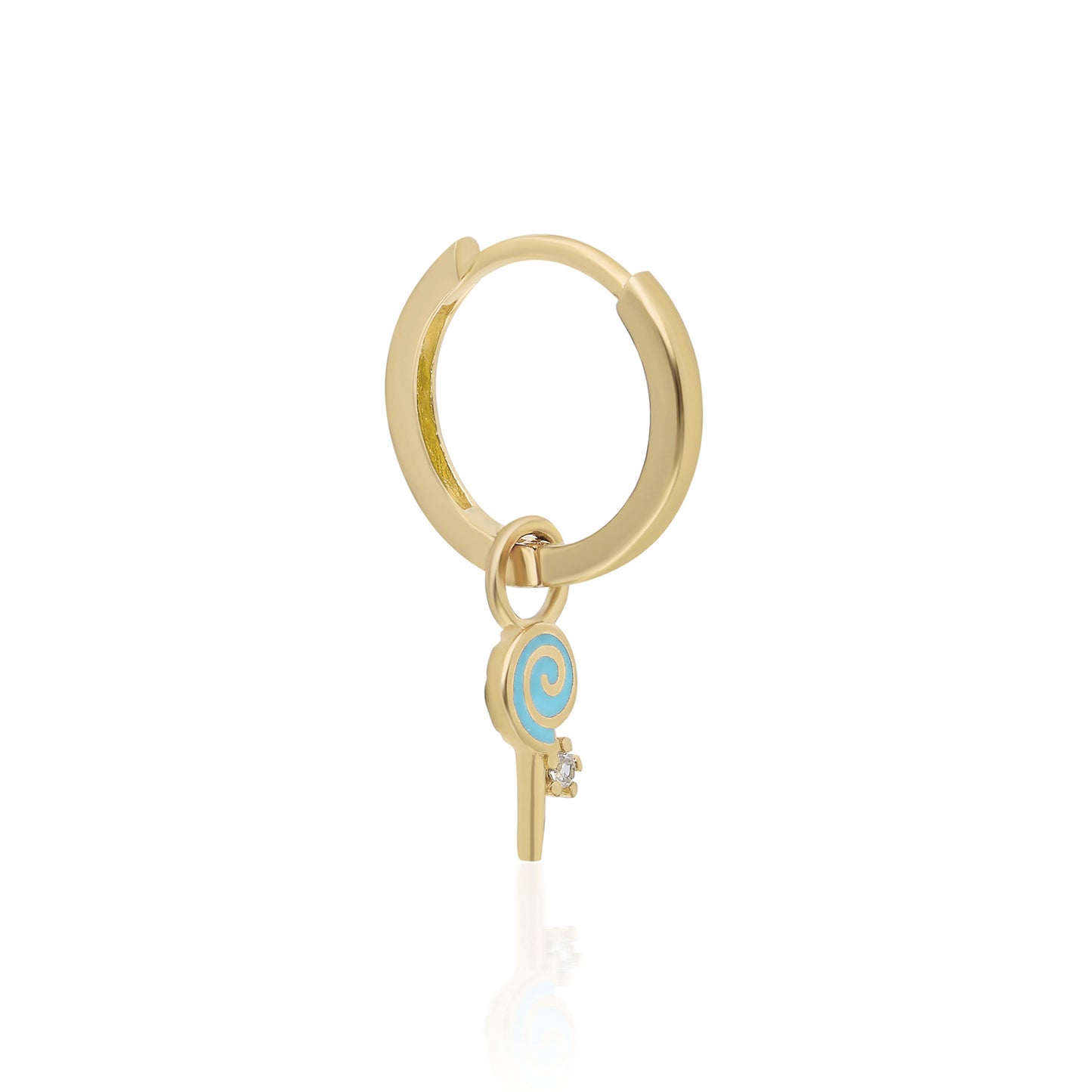 Blue Enamel Candy Earring
