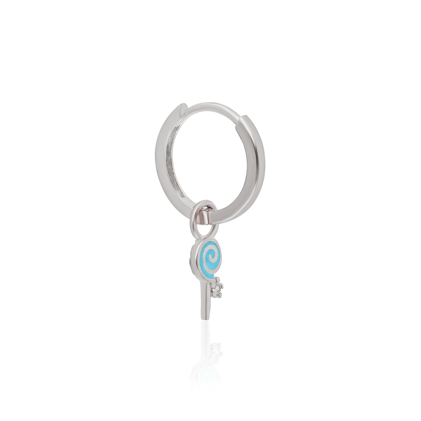 Blue Enamel Candy Earring