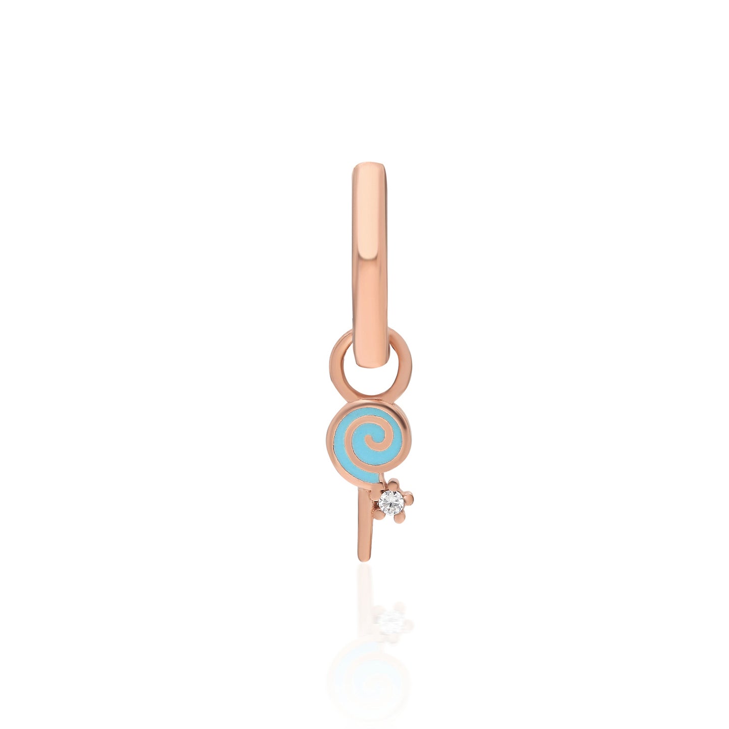 Blue Enamel Candy Earring