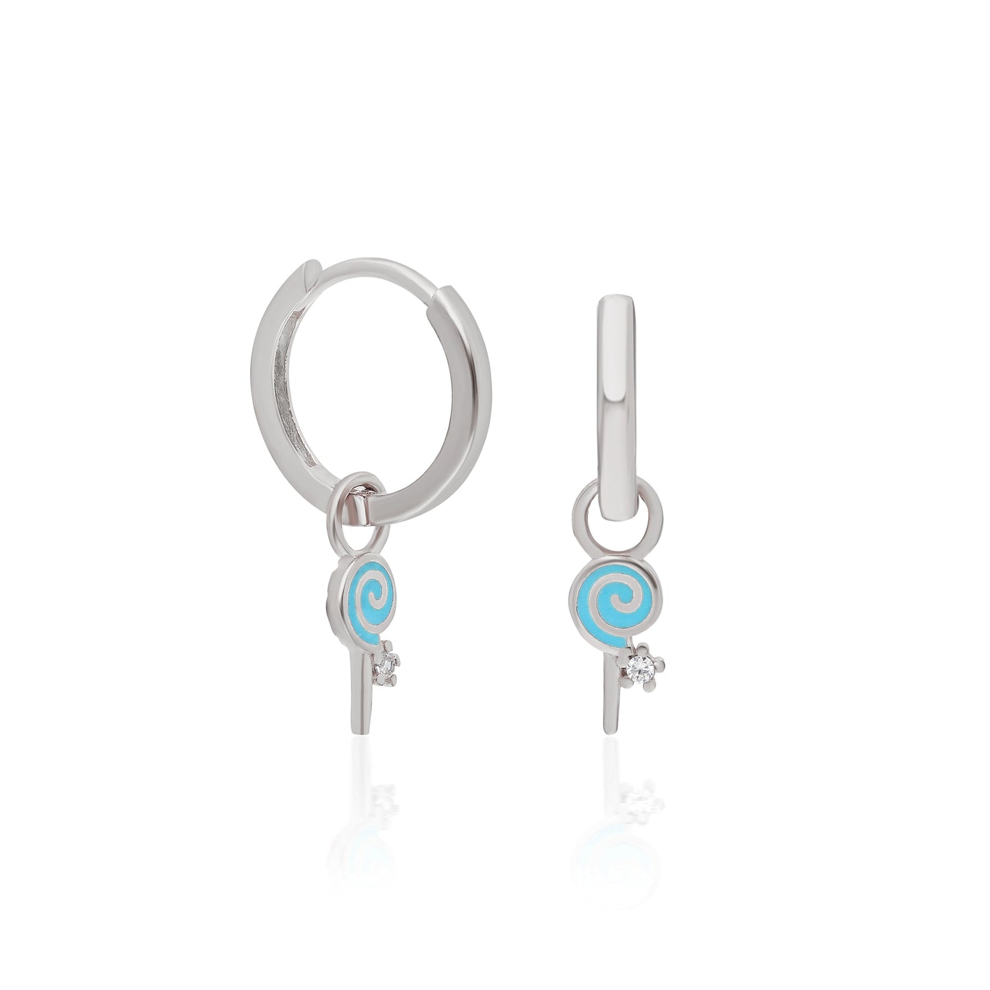 Blue Enamel Candy Earring