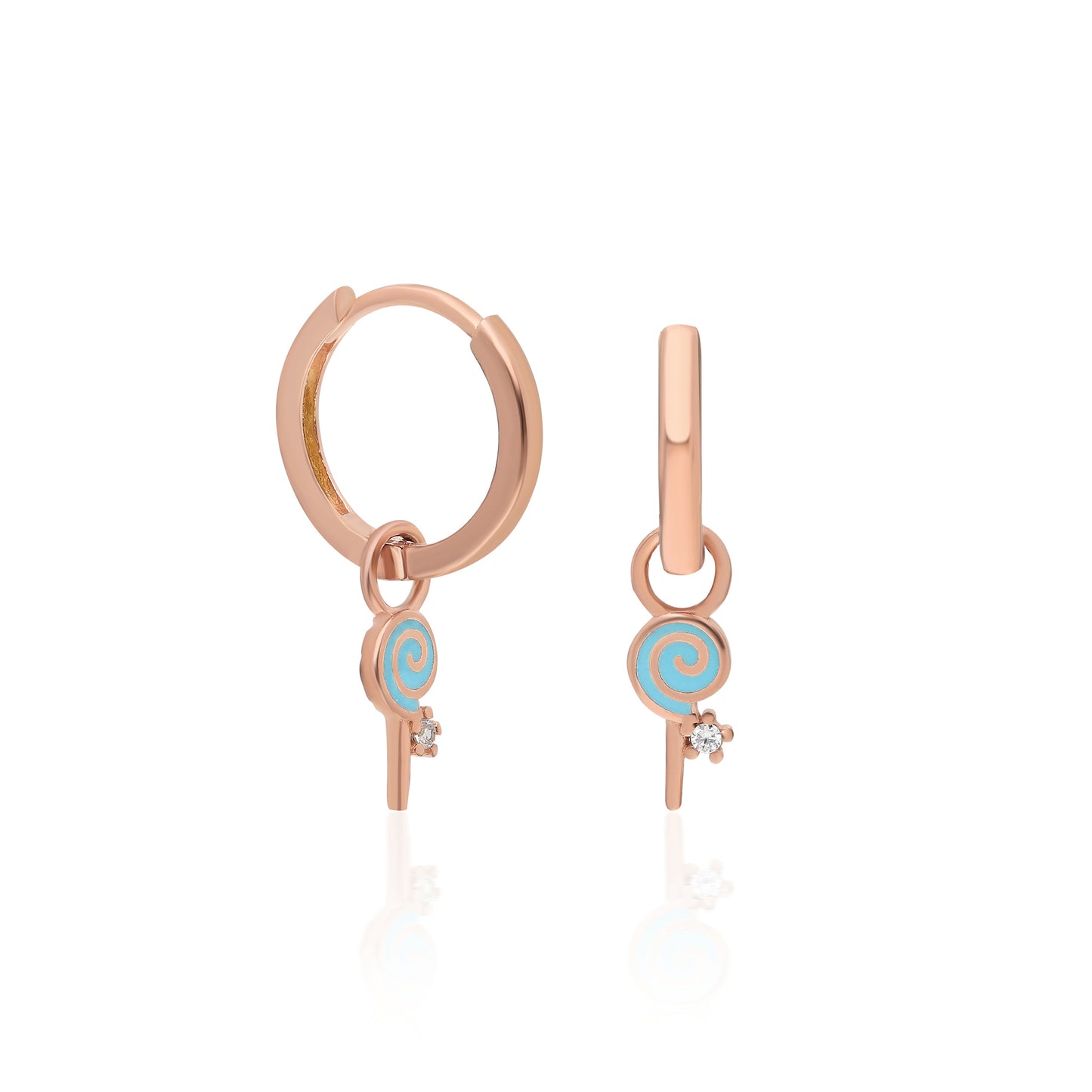 Blue Enamel Candy Earring