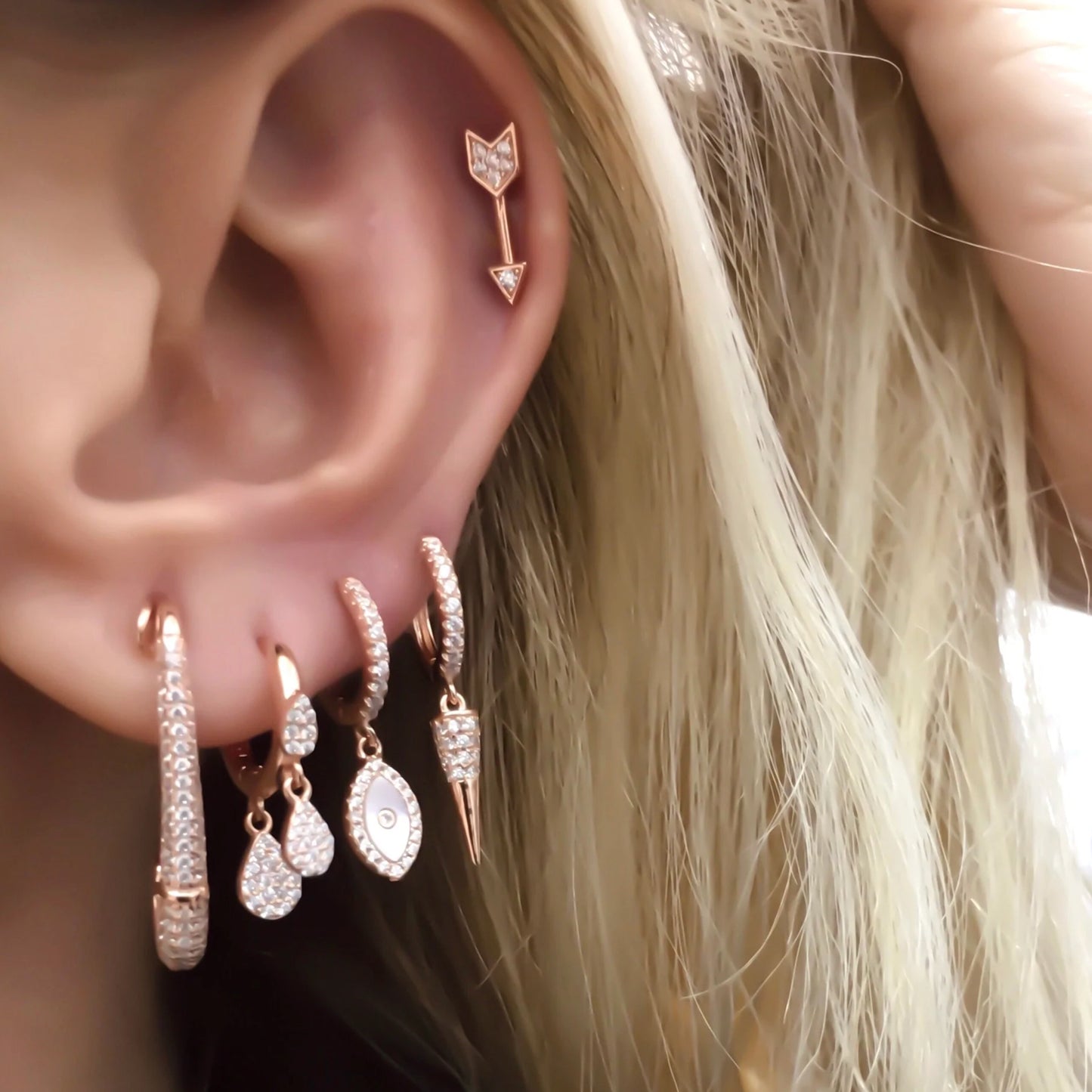 Bullet Hoop Earring