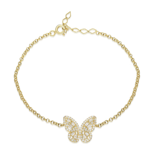 Butterfly Baguette Bracelet