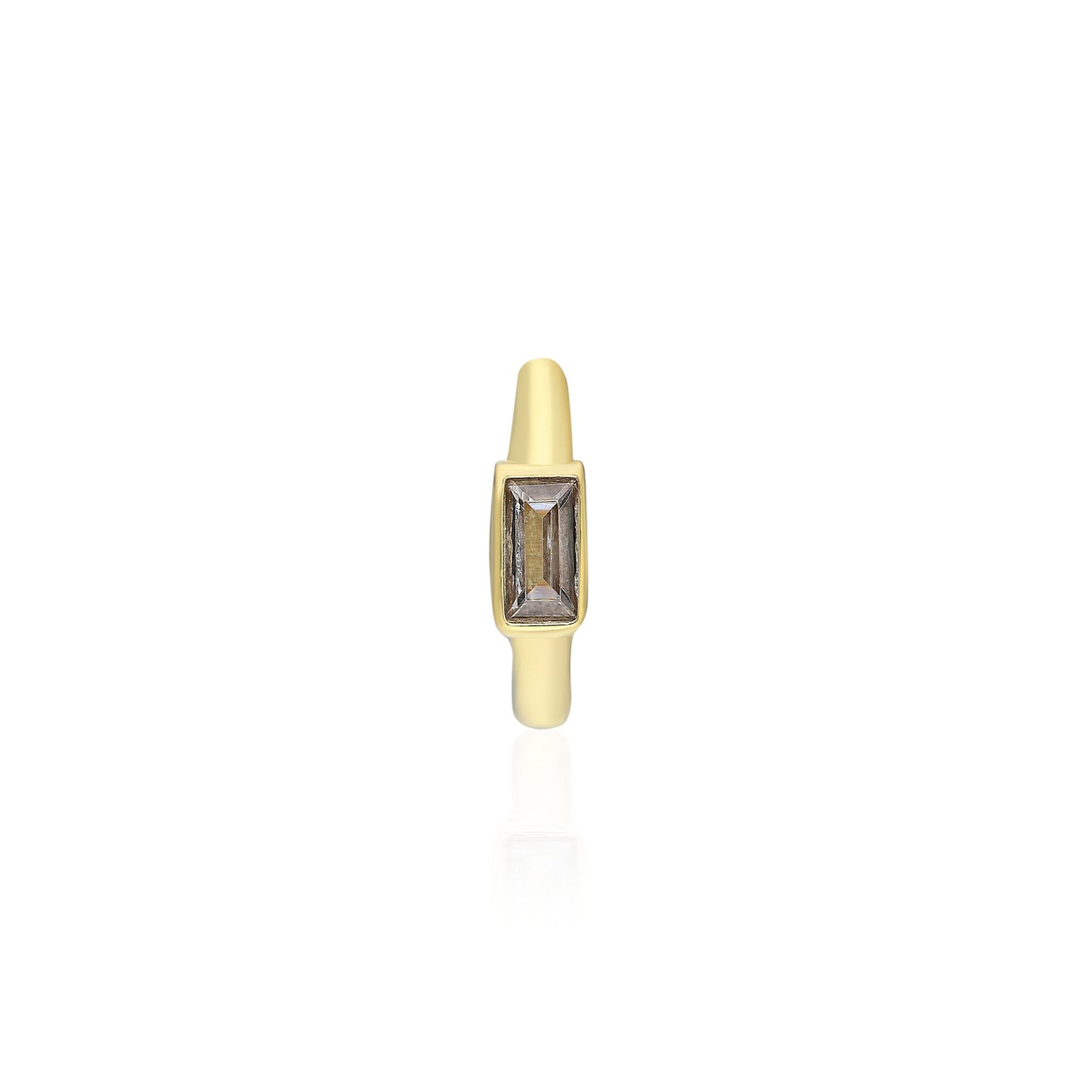 Clear Baguette Mini Huggie Earring