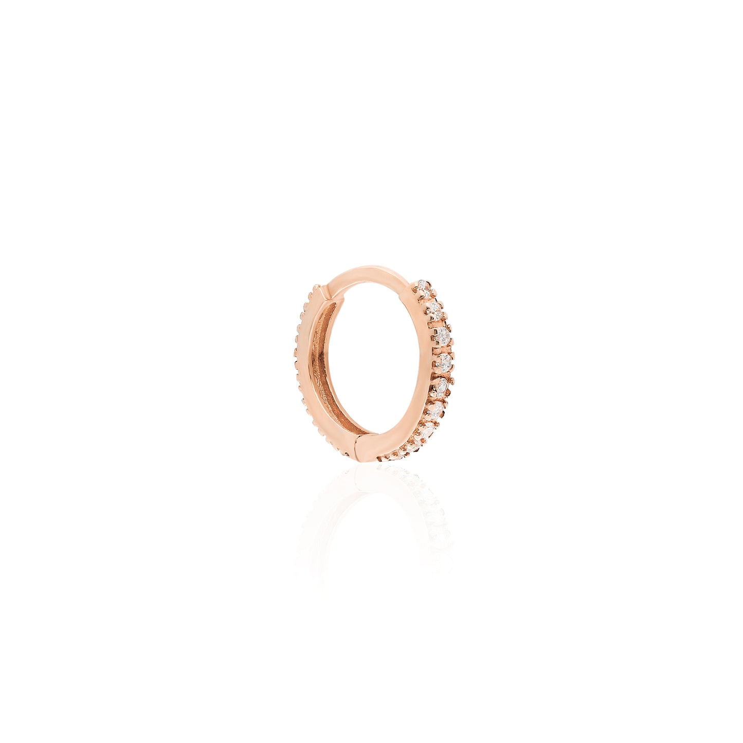 Clear Gemstone Hoop Earring M