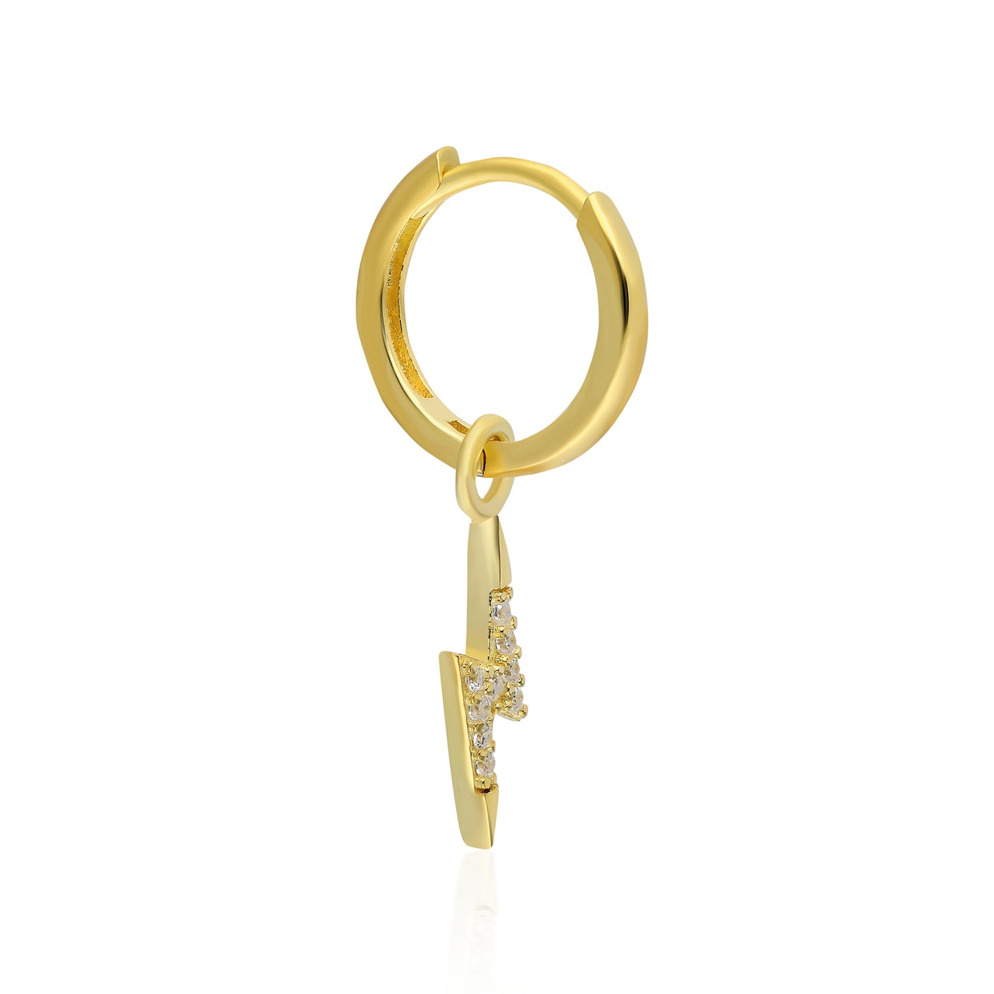 Clear stone Mini Thunder Huggie Earring