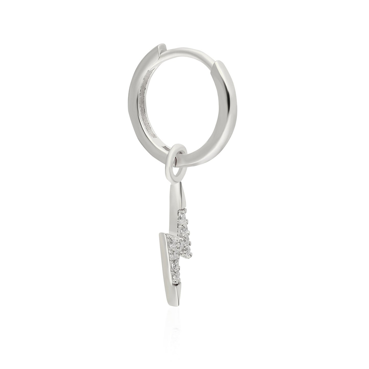 Clear stone Mini Thunder Huggie Earring
