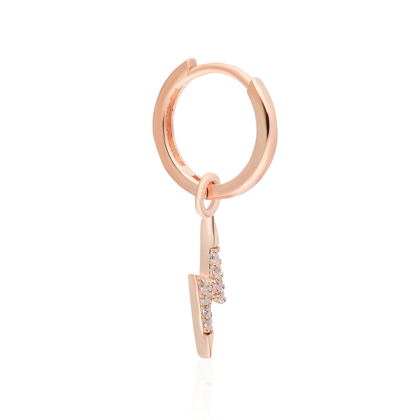Clear stone Mini Thunder Huggie Earring