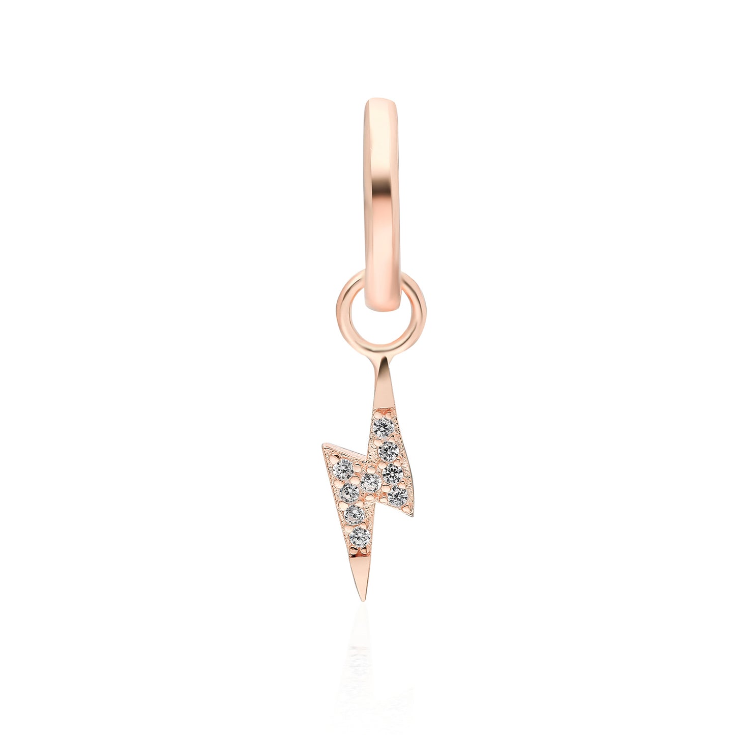 Clear stone Mini Thunder Huggie Earring