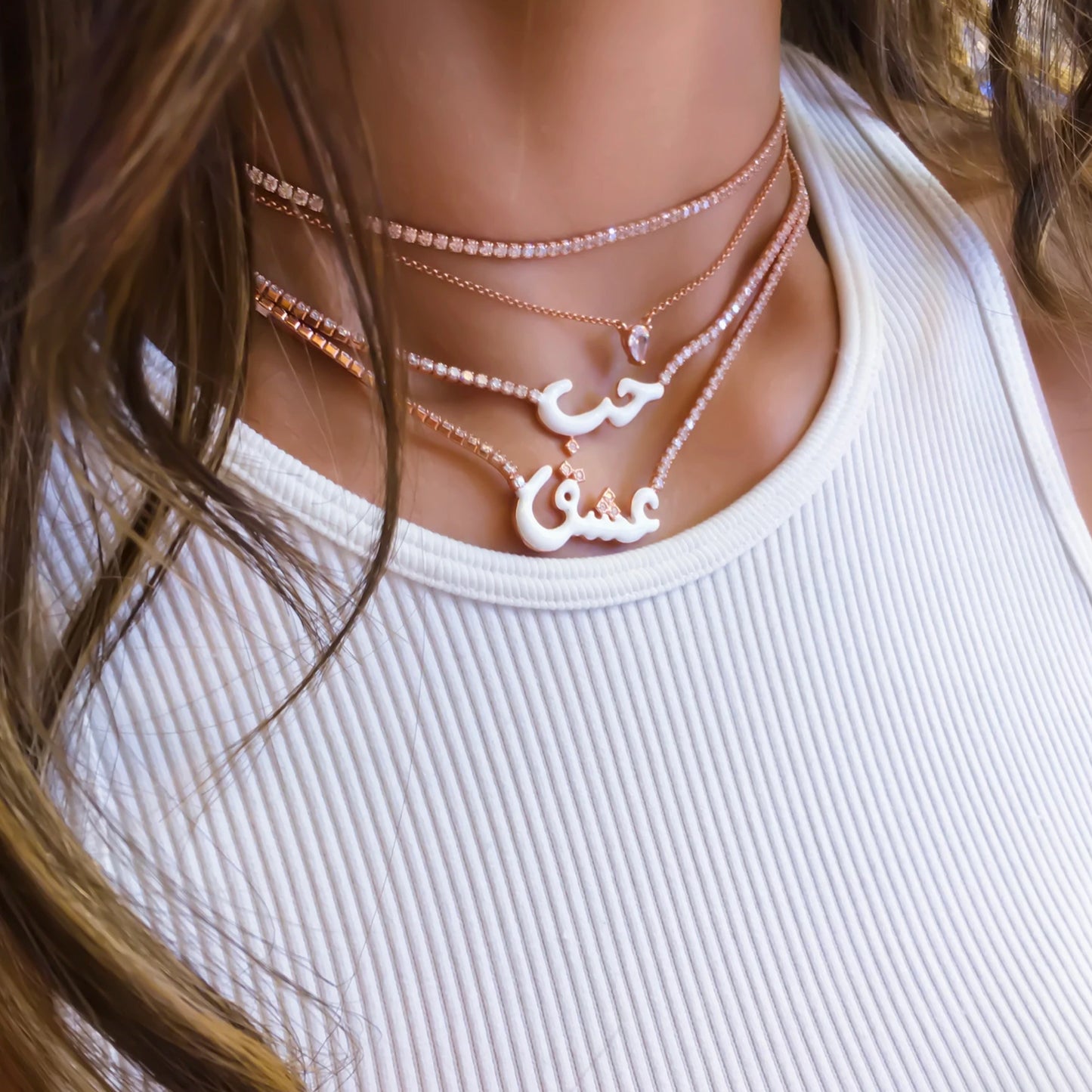 Clear Stone Tennis Choker Necklace