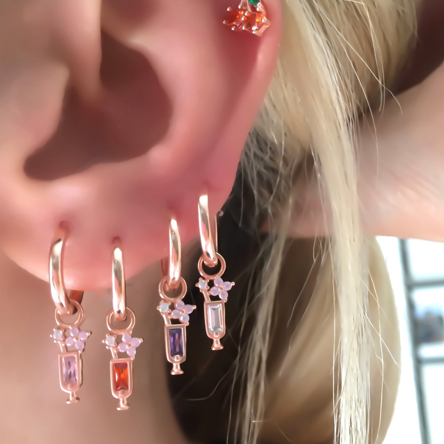 Cocktail Brown Stone Earring