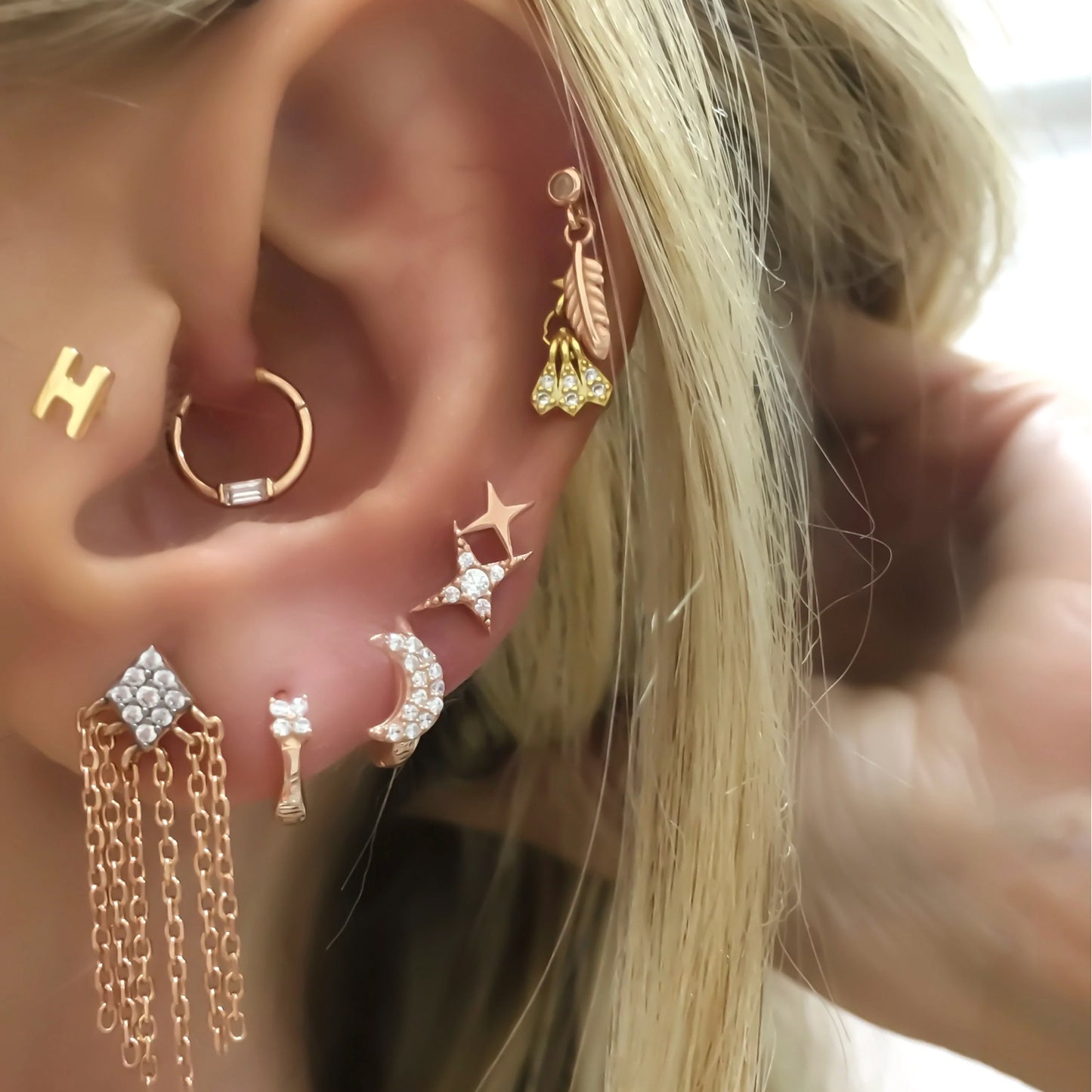 Crescent Huggie Earring