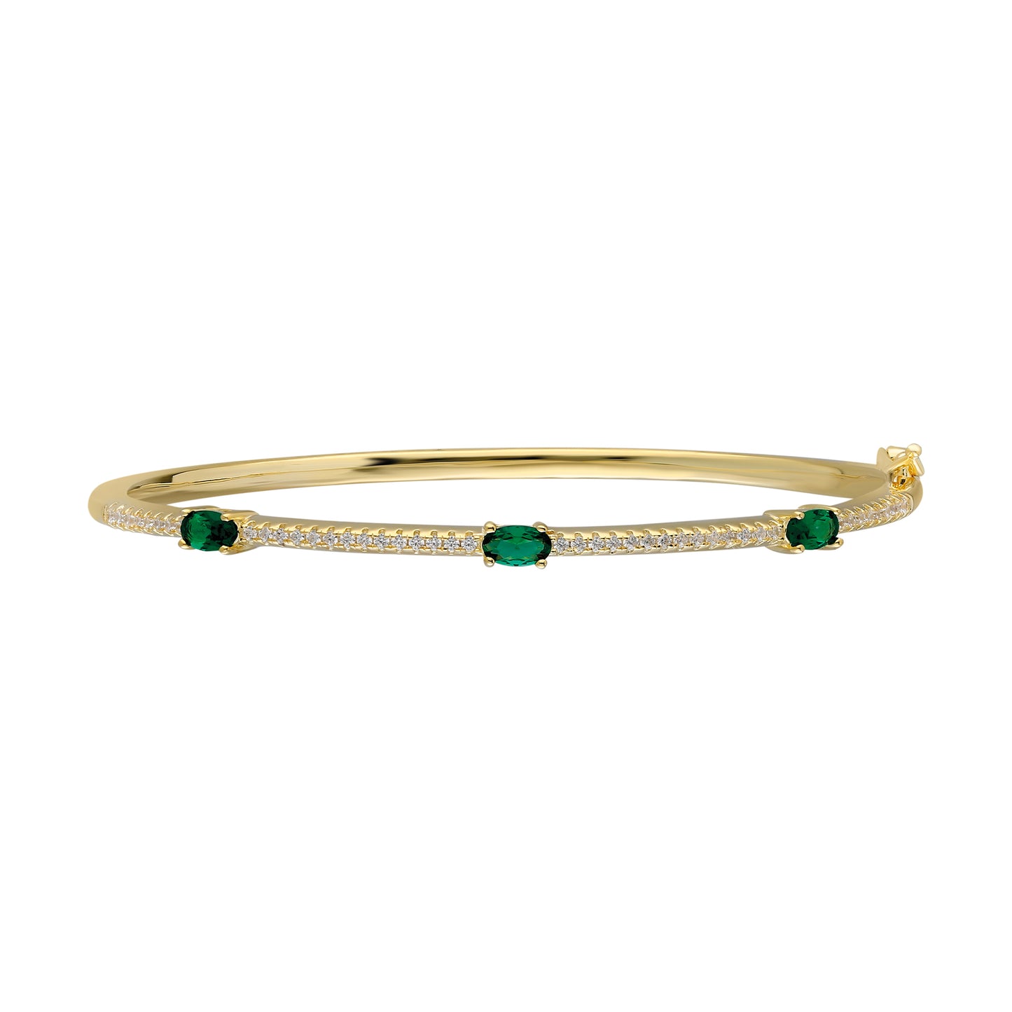Debby Green Oval Bangle