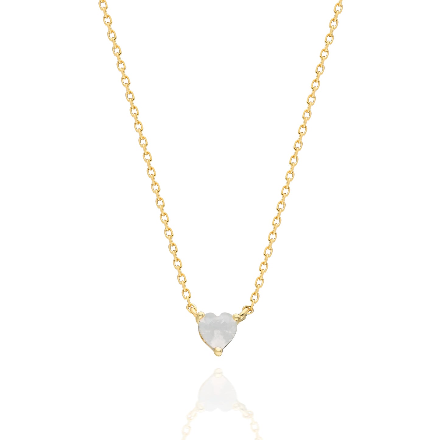 Debby White Heart Necklace