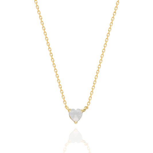 Debby White Heart Necklace