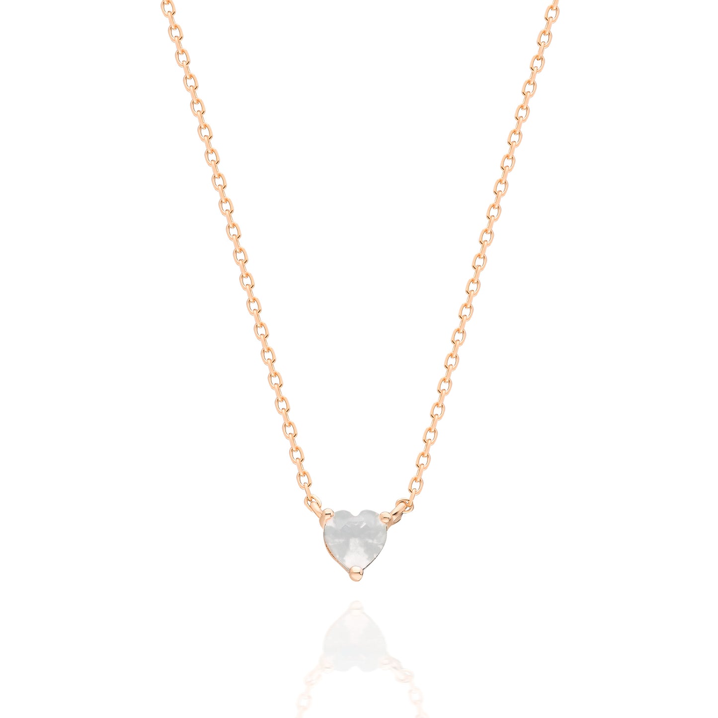 Debby White Heart Necklace