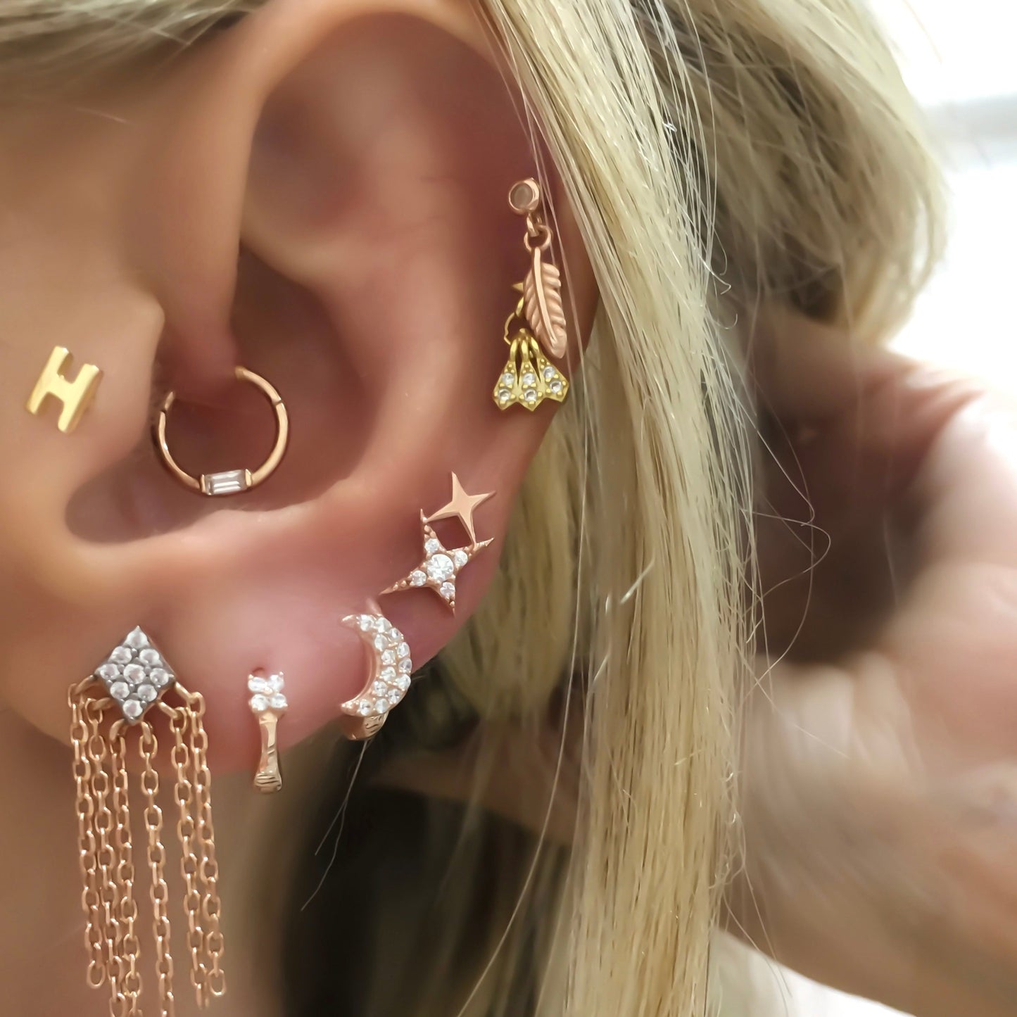 Double Sirius Stud Earring