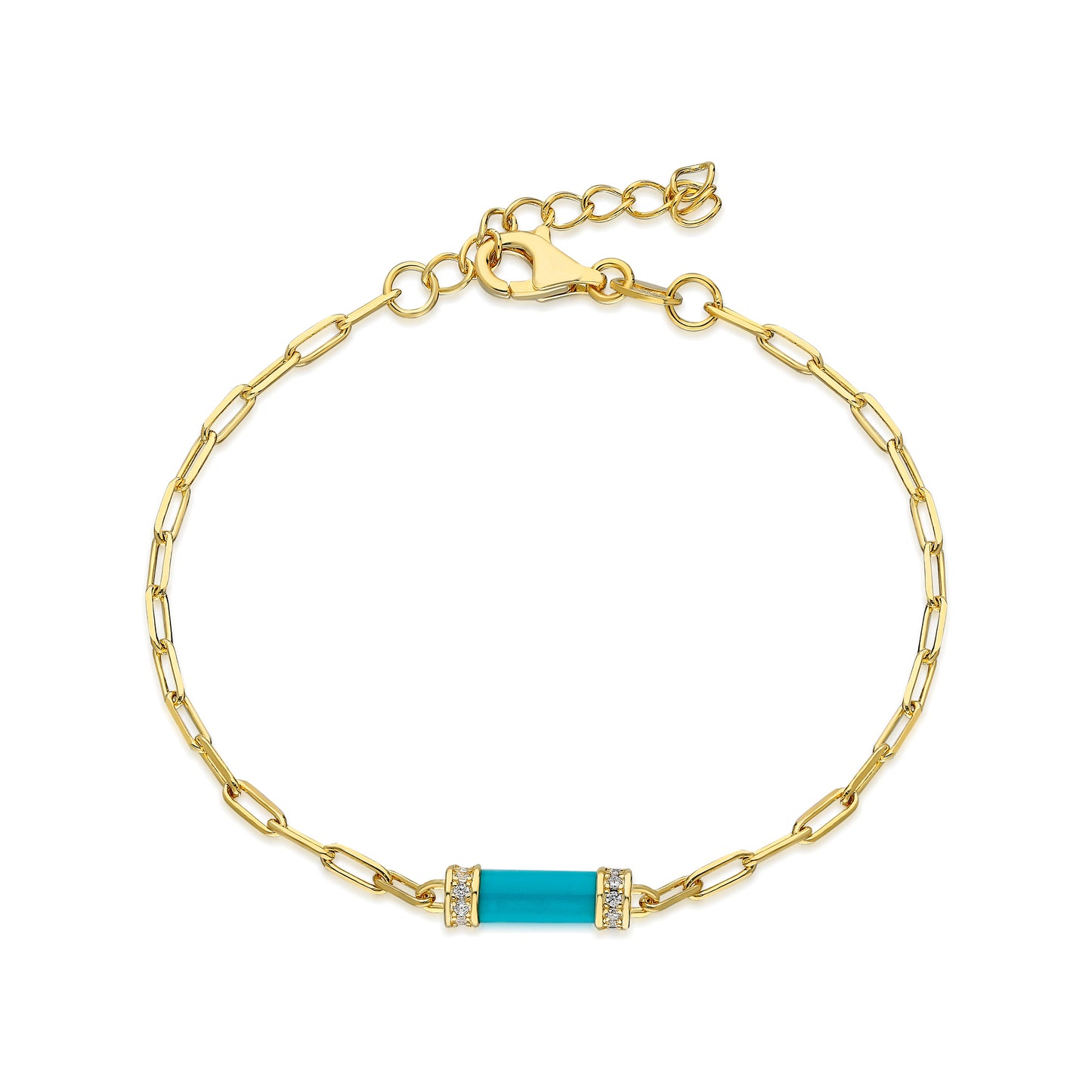 Drawn Chain Enamel Bracelet