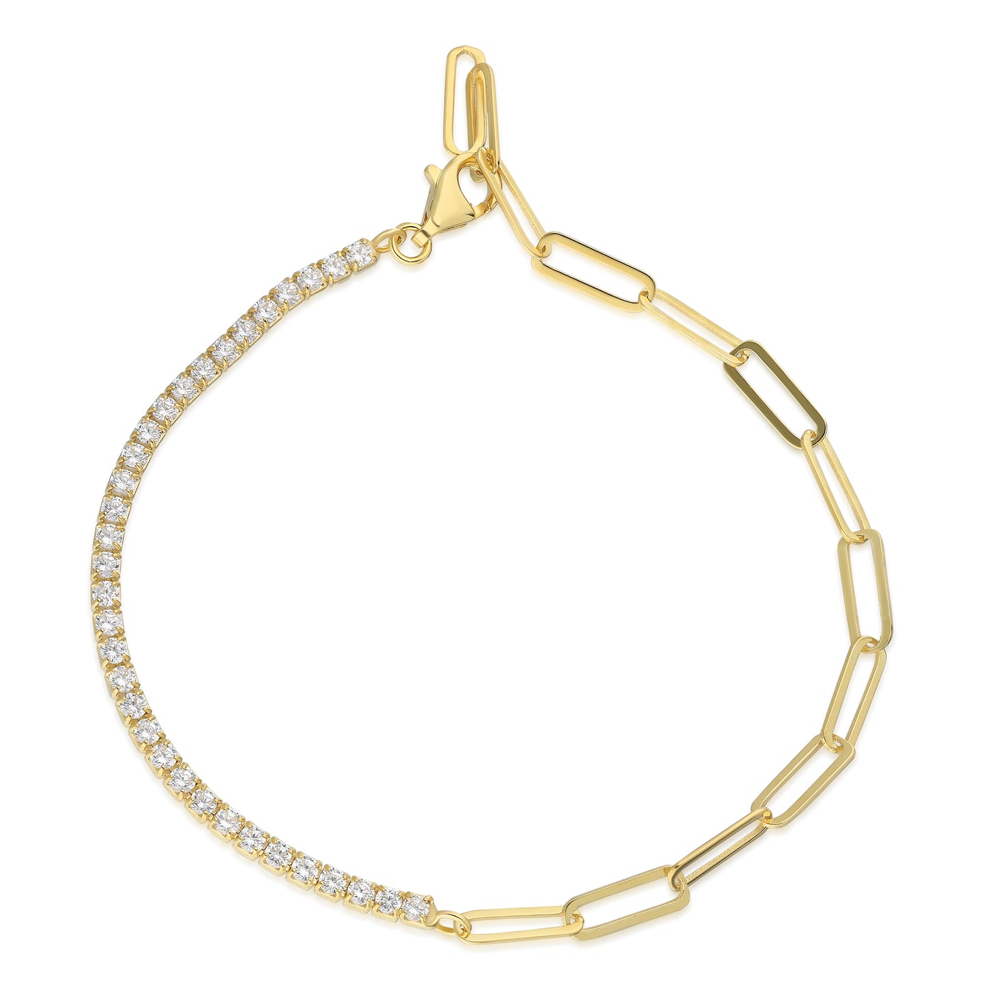Drawn Chain Tennis Bracelet