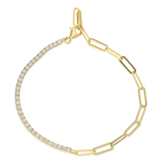 Drawn Chain Tennis Bracelet