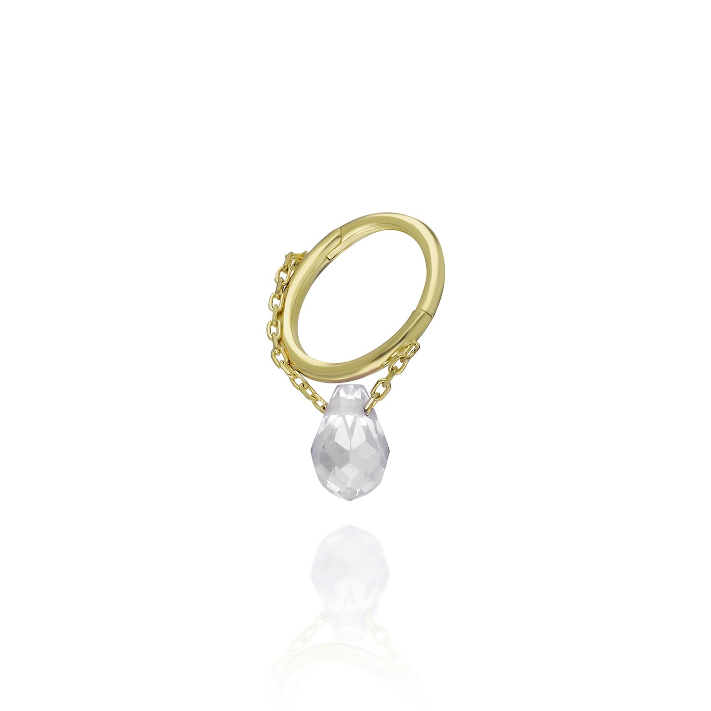 Drop Hoop Gold Piercing