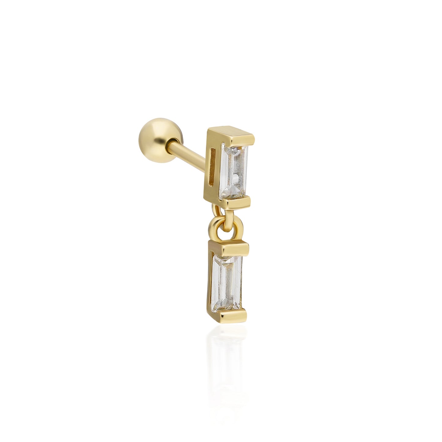 Duo Baguette Stone Piercing