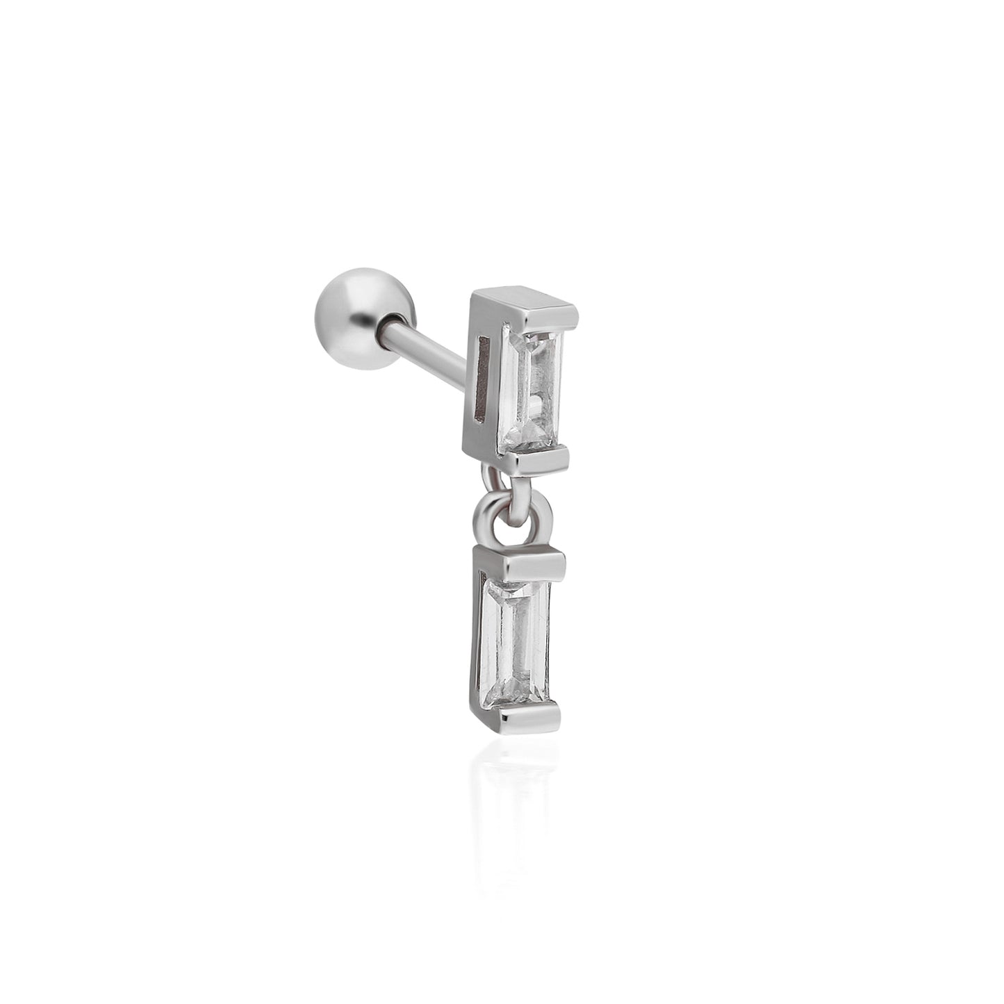 Duo Baguette Stone Piercing