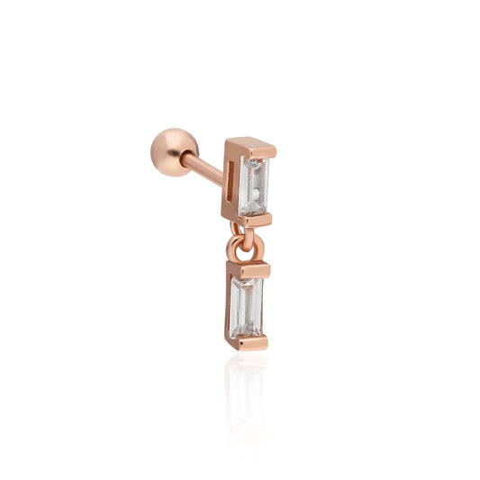 Duo Baguette Stone Piercing