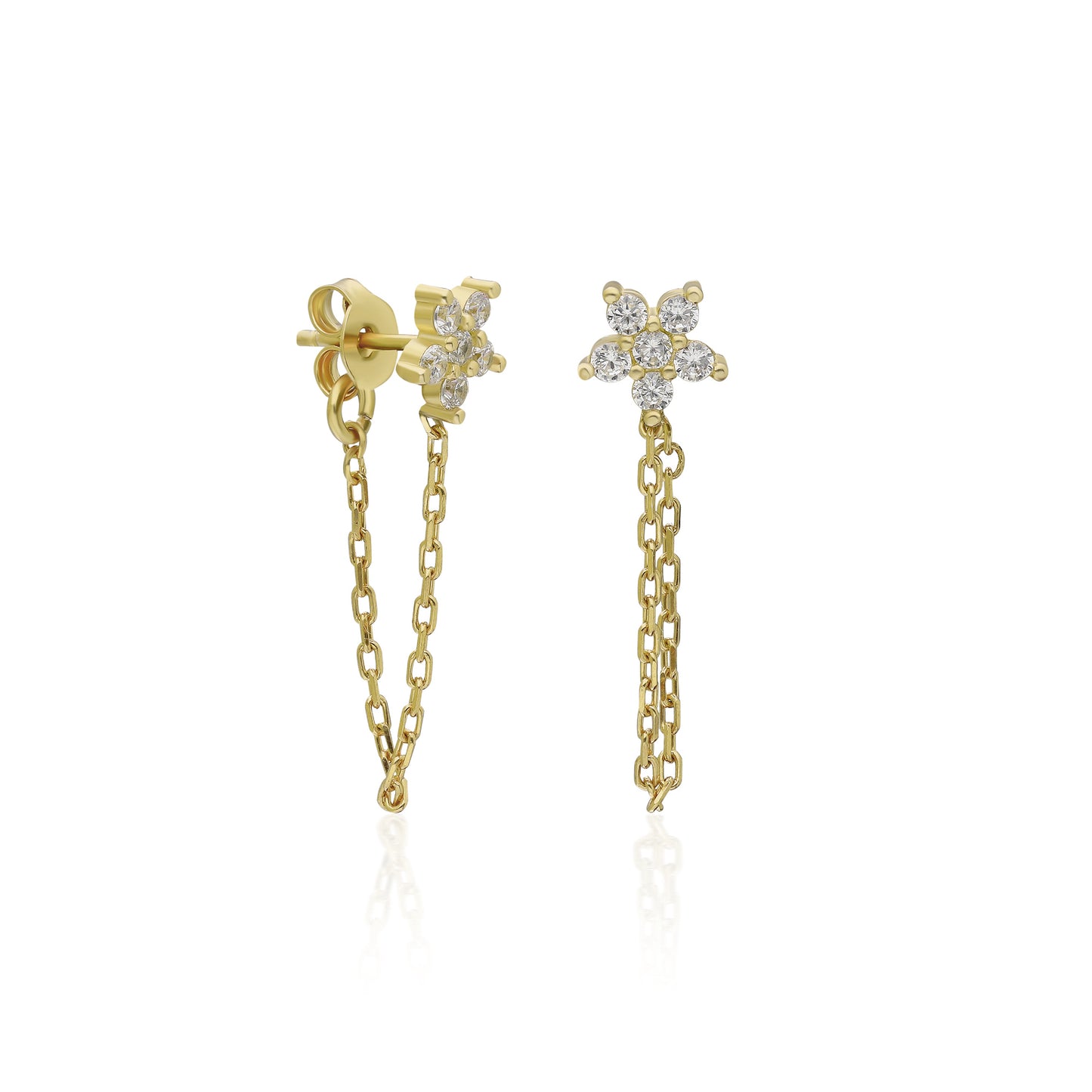 Esse Flower Chain Earring