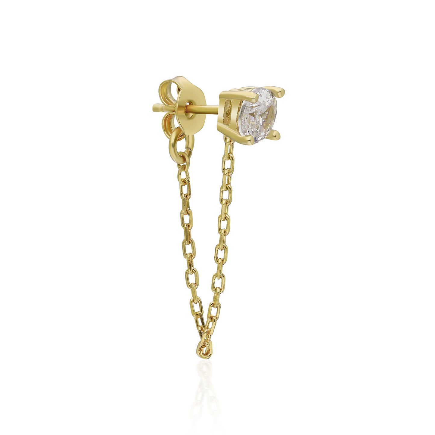 Esse Solitaire Chain Earring