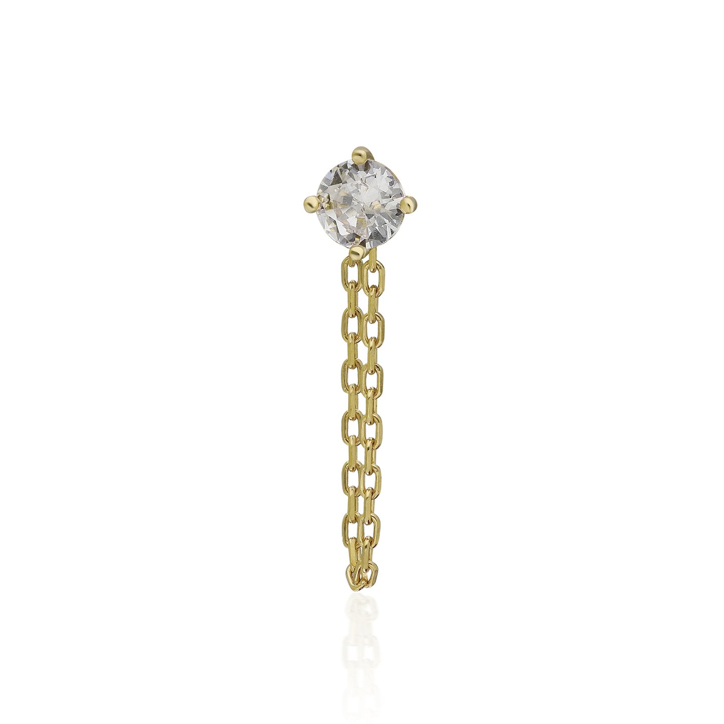 Esse Solitaire Chain Earring