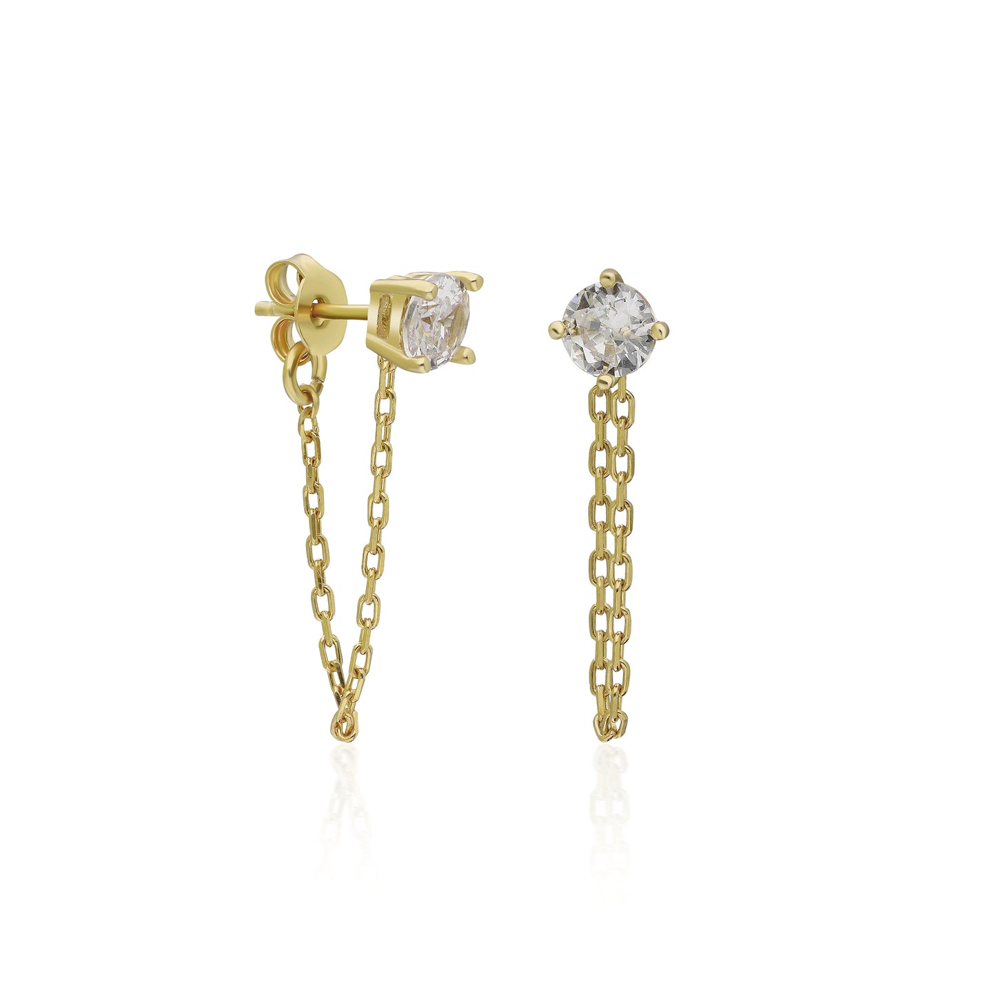 Esse Solitaire Chain Earring