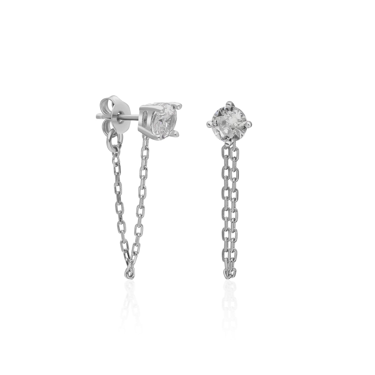 Esse Solitaire Chain Earring