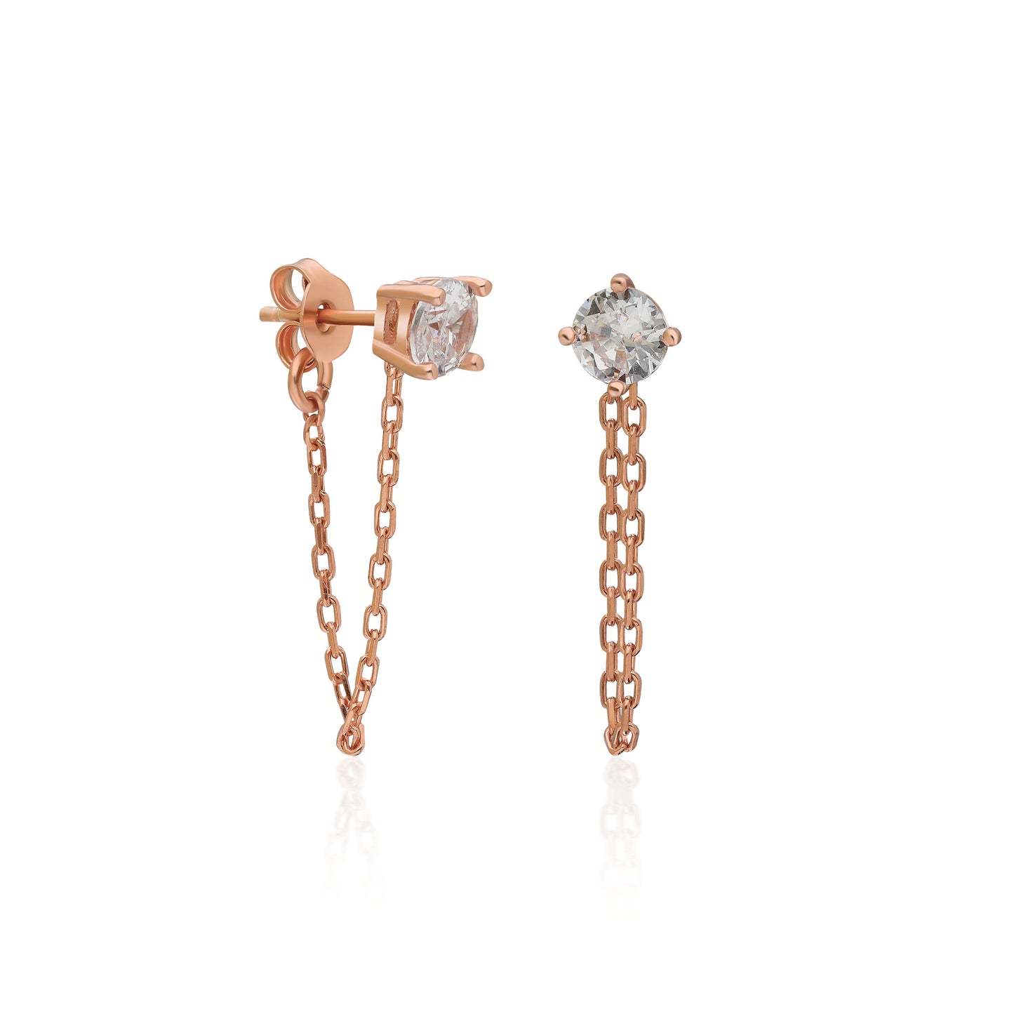 Esse Solitaire Chain Earring