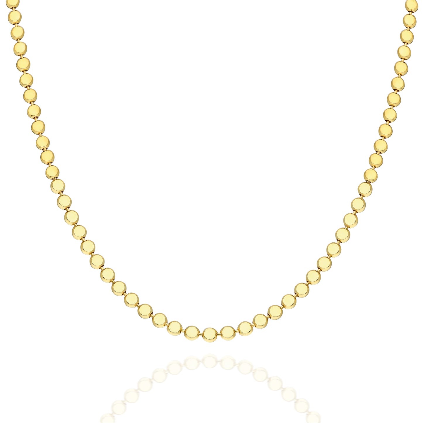 Flat Disc Choker Necklace