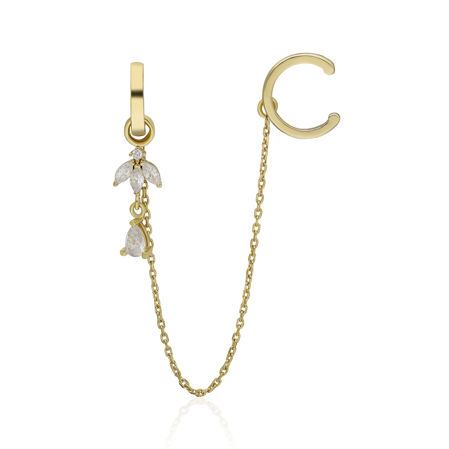 Flower Ear Cuff Earring