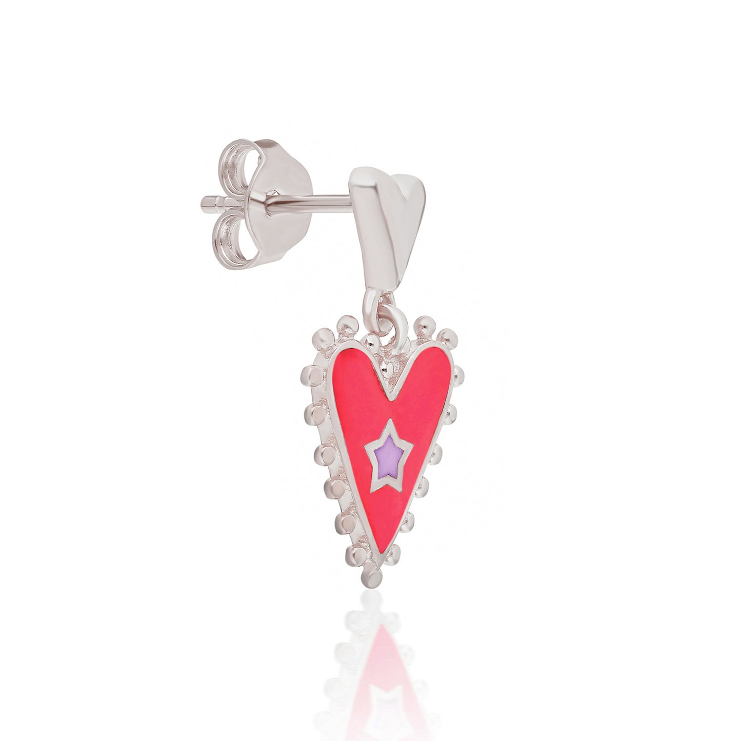 Fuchsia Pupa Herz Earring