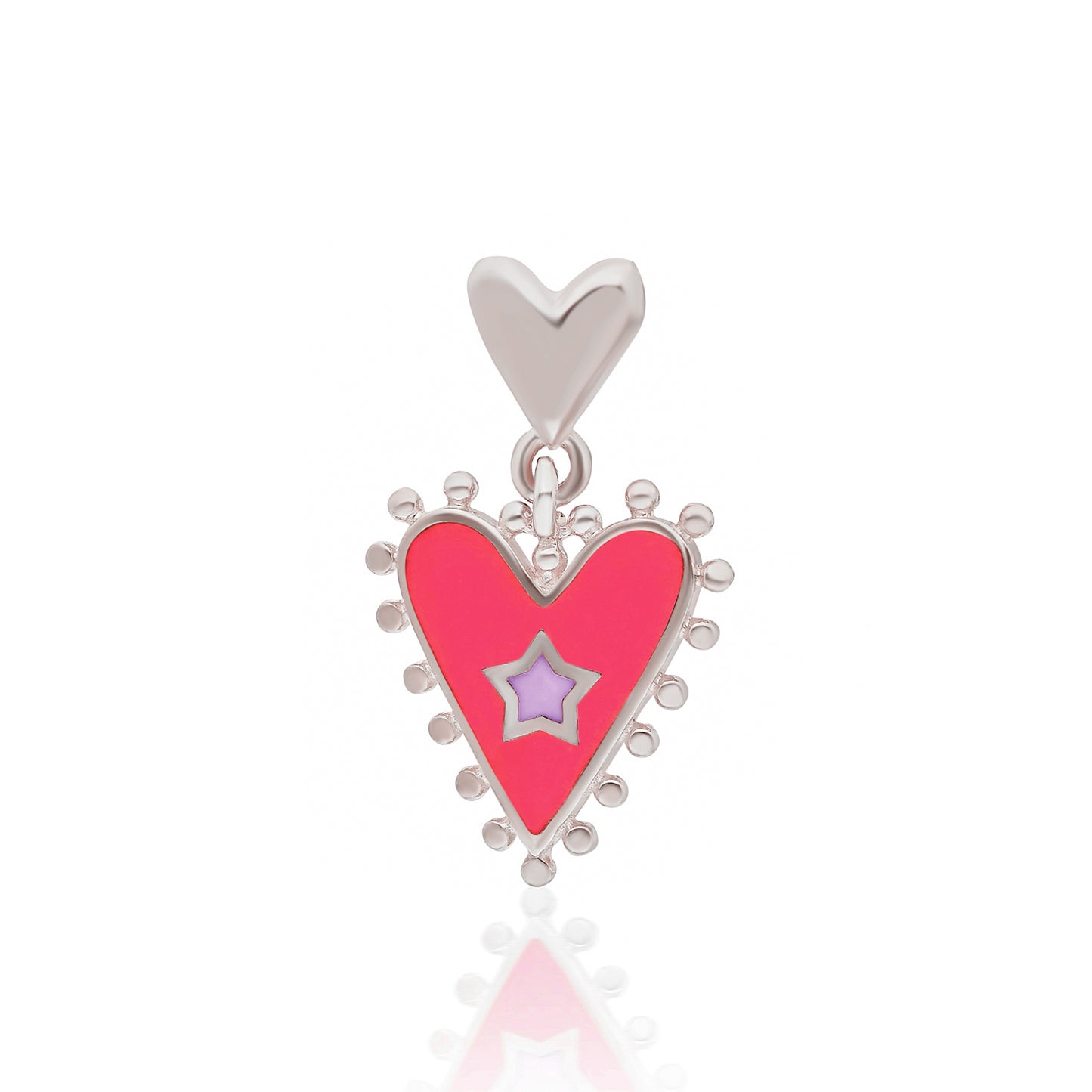 Fuchsia Pupa Herz Earring