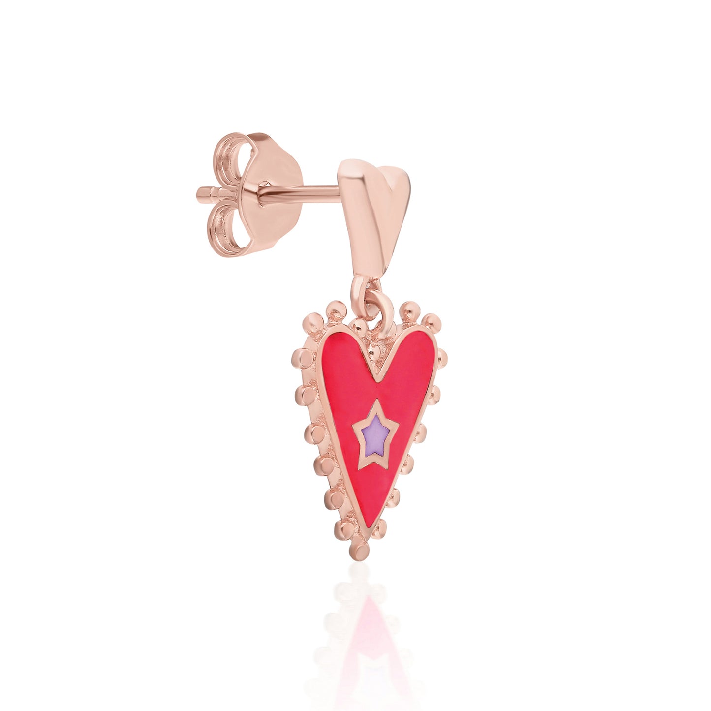 Fuchsia Pupa Herz Earring
