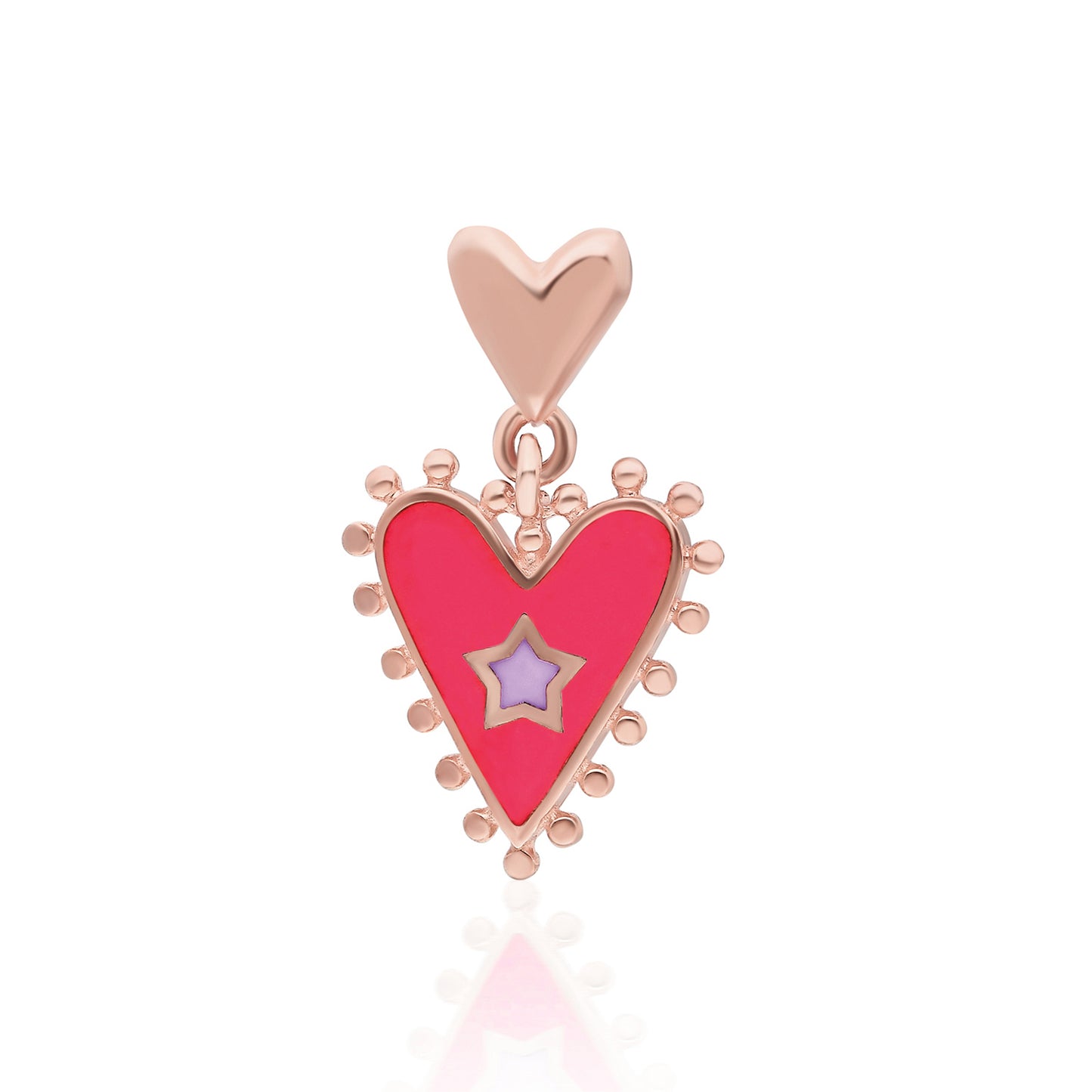 Fuchsia Pupa Herz Earring