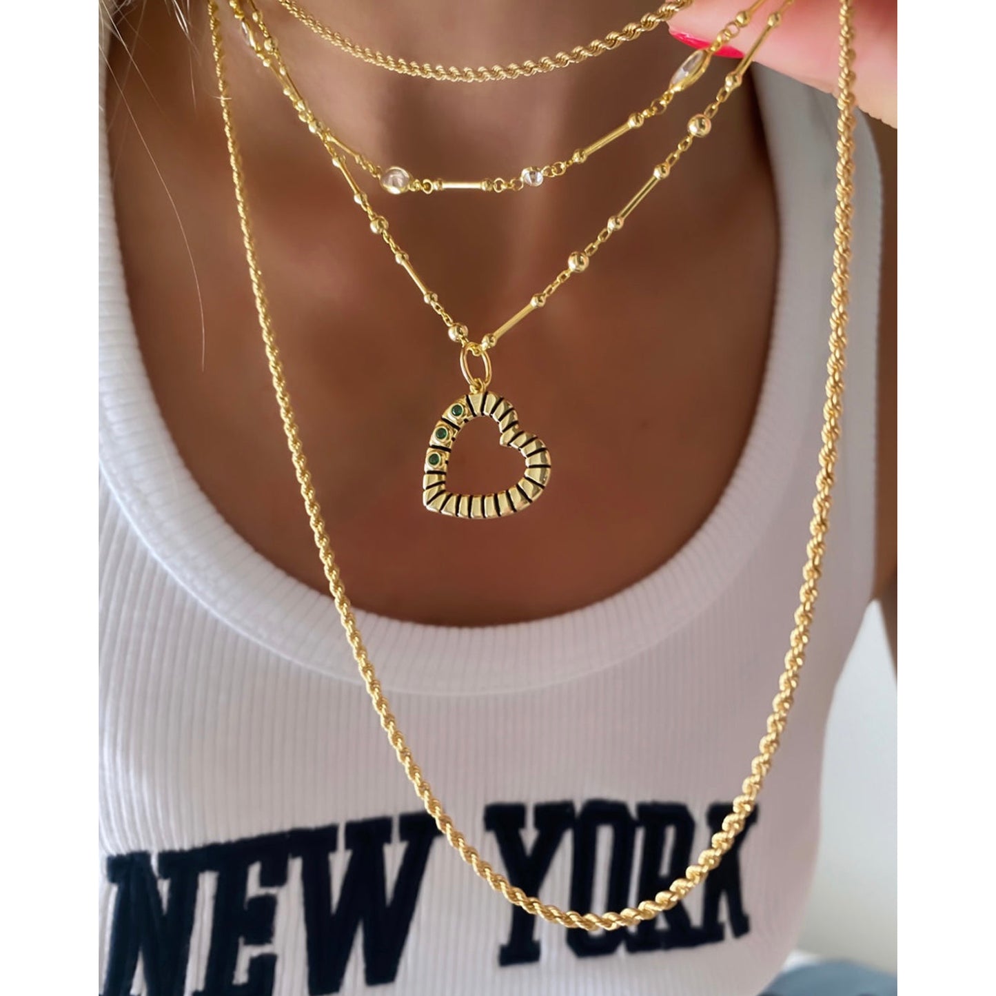 Gold Twist Rope Chain Necklace