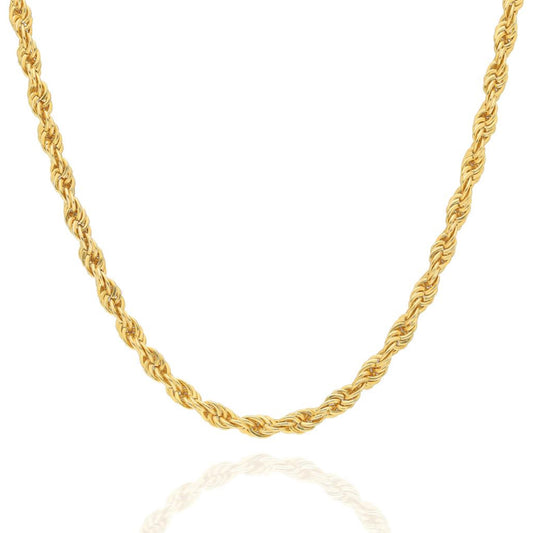 Gold Twist Rope Chain Necklace
