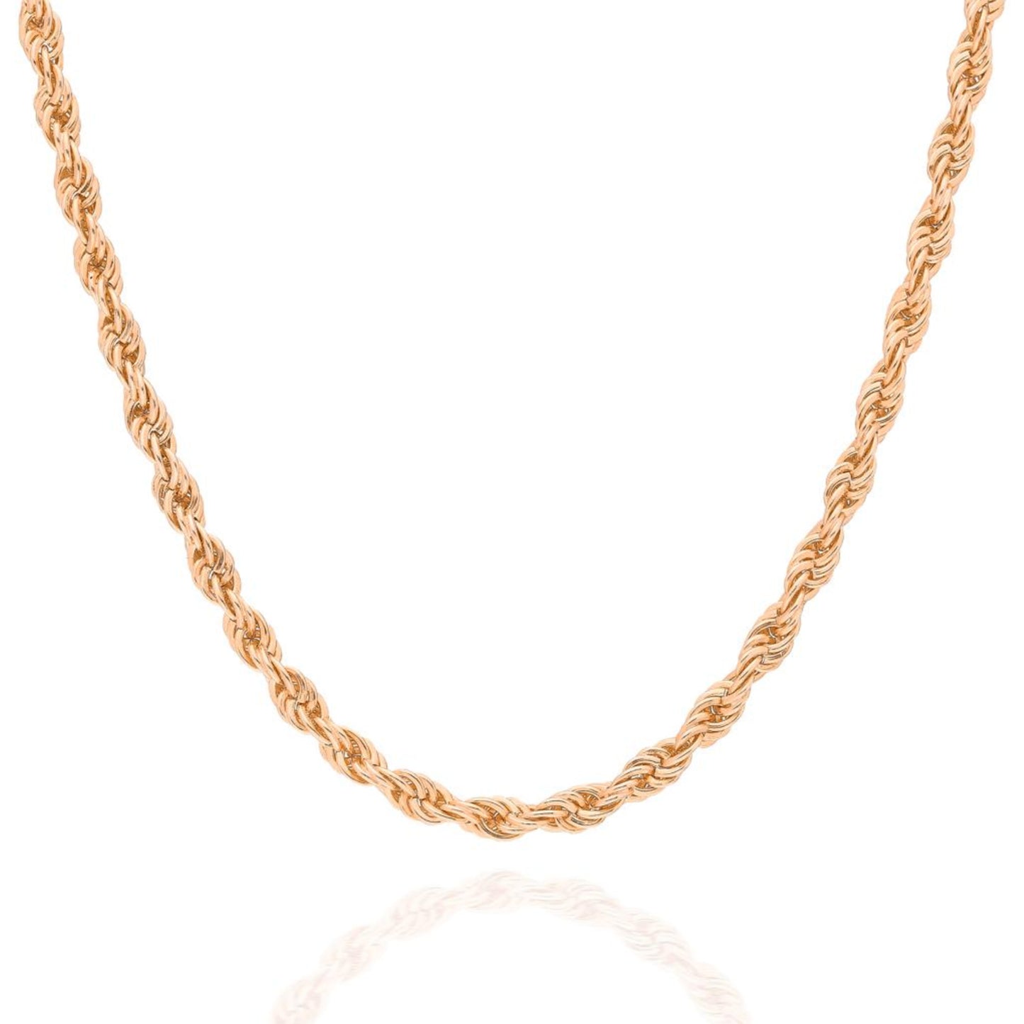 Gold Twist Rope Chain Necklace